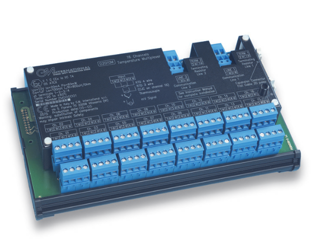 Искробезопасный аналого-температурный мультиплексор (16 входов) GMI D2010M