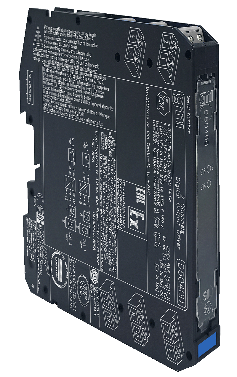 GMI D5040 Искробезопасный SIL3 цифровой выход с питанием от токовой петли