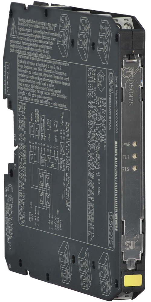 GMI D5097 Модуль релейного выхода SIL3 для нагрузок 5 А NE/ND с LFD