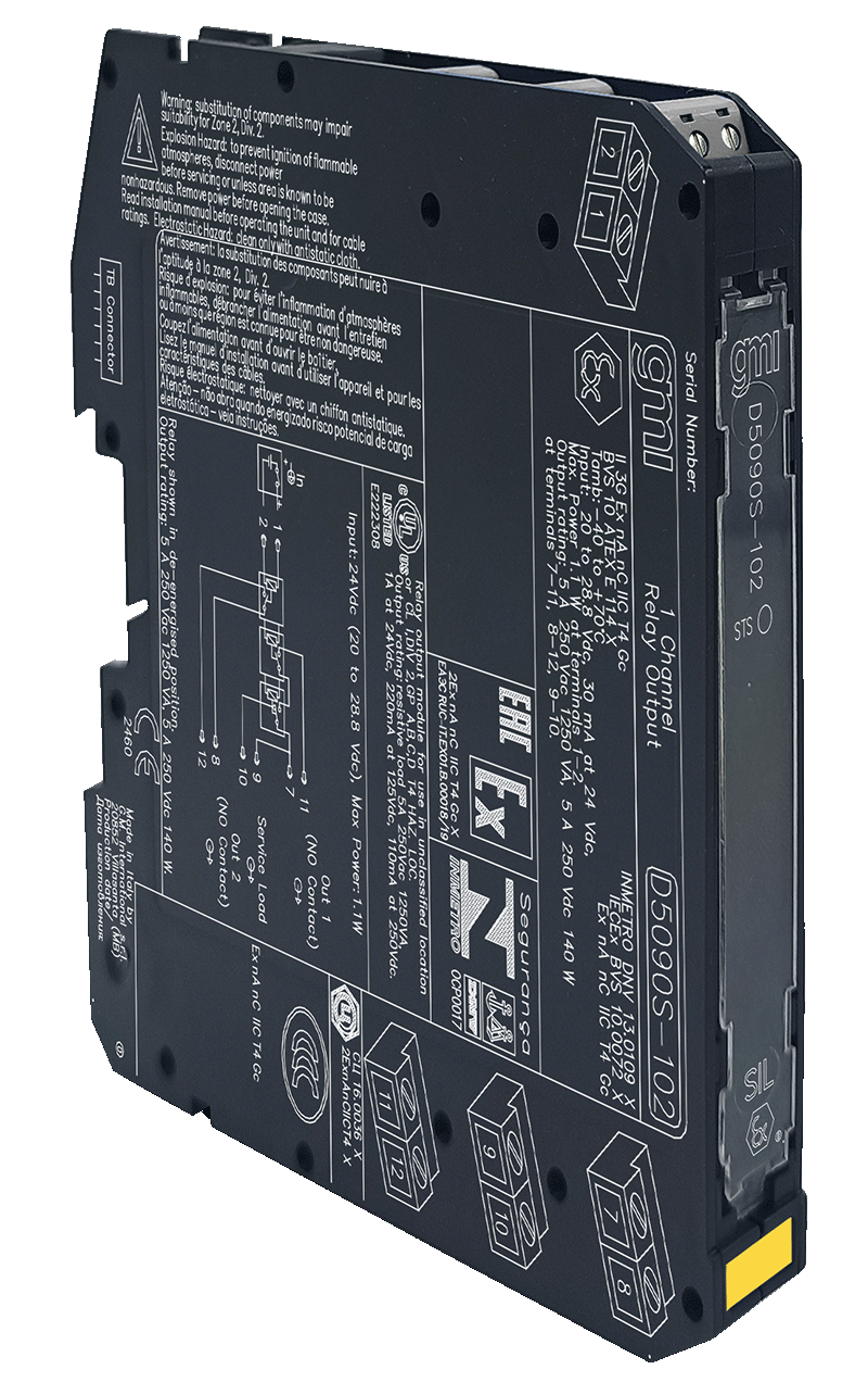 GMI D5090-102 SIL3 Релейный модуль с малым потреблением для 5 A NE нагрузок