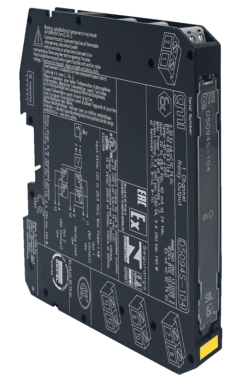 GMI D5094-104  Модуль реле низкого напряжения SIL3 для нагрузок NE/ND 5 А