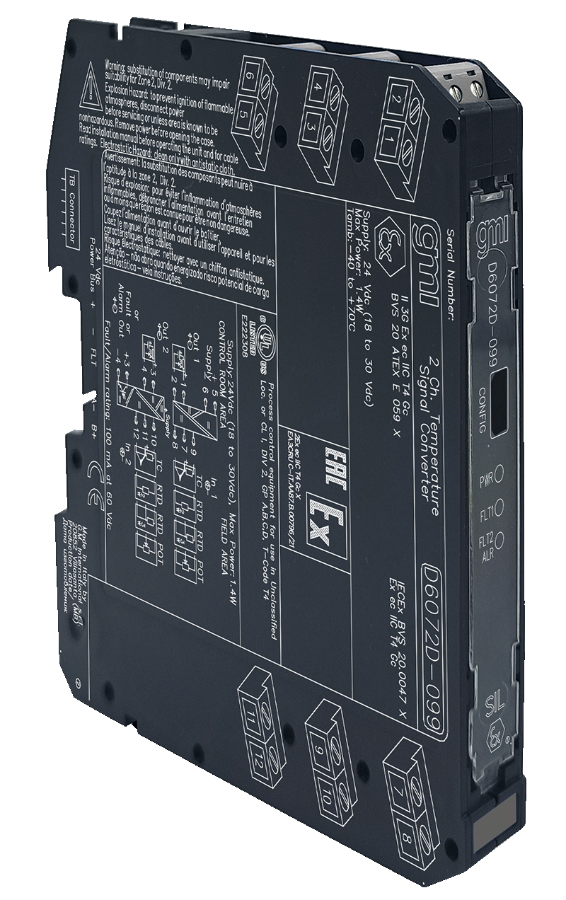 GMI D6072-099 SIL2 Температурный преобразователь со стоковым выходом