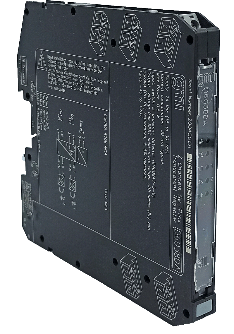 GMI D6038 SIL3 Транспарентный повторитель состояния контакта/проксимитора