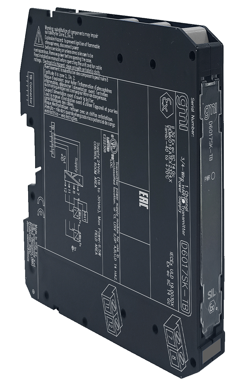 GMI D6017-TB SIL3 модуль питания для 3/4-проводных HART датчиков-преобразователей