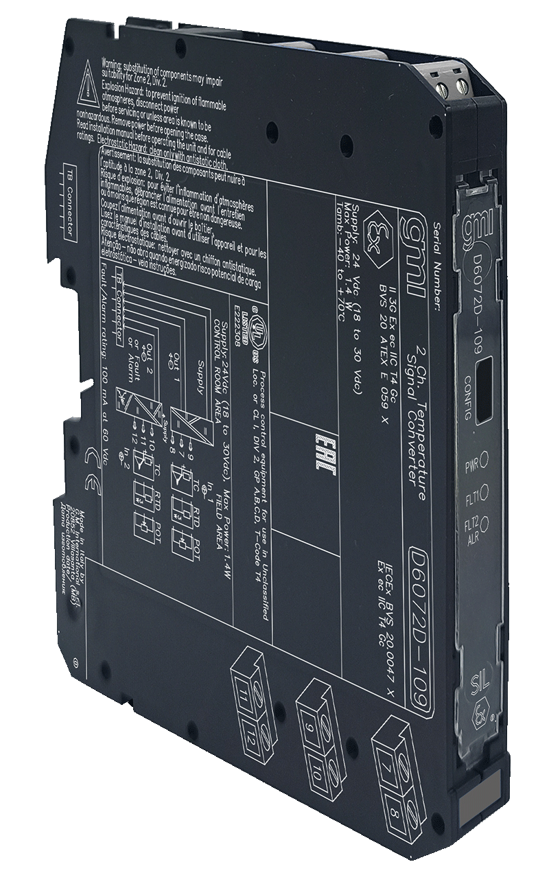 GMI D6072-109 SIL2 Температурный преобразователь с пассивным токовым выходом