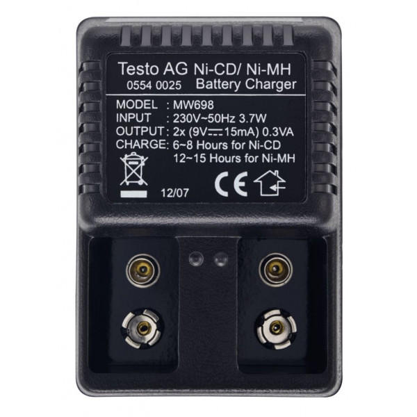 Внешнее зарядное устройство Testo для 9 В аккумулятора № 0554 0025